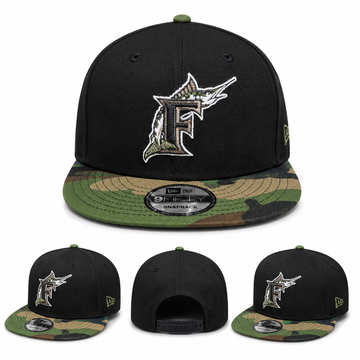 Florida Marlins Black & Camo 9FIFTY Snapback