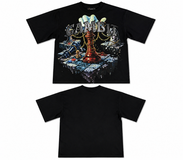 Gambit Chess Graphic T-Shirt – Black