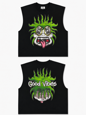 Good Vibes Graphic Muscle Tee