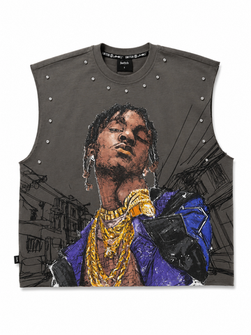 No Risk, Just Reform Graphic Sleeveless Tee – Charcoal