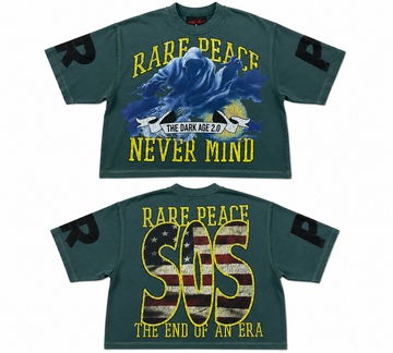 Rare Peace “The Dark Age 2.0” Graphic T-Shirt – Vintage Green