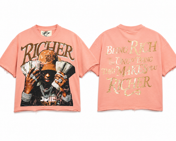 Richer Graphic Oversized T-Shirt – Peach
