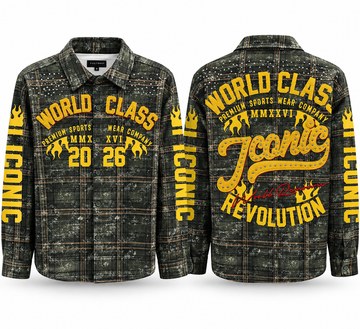 WORLD CLASS Iconic Revolution Plaid Shirt – Olive Green & Yellow