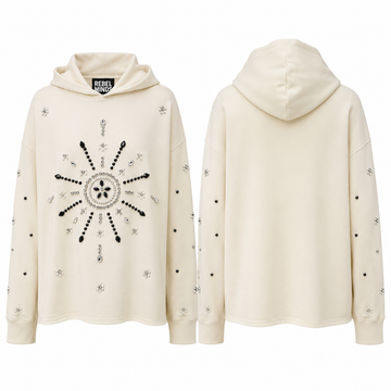 Rebel Minds Embellished Oversized Hoodie