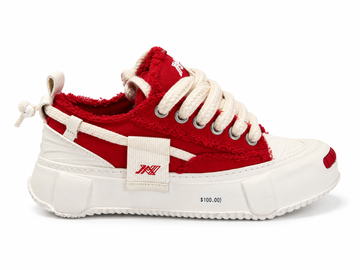 Red Canvas Platform Sneaker
