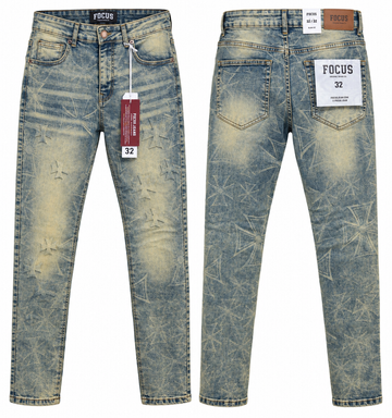 FOCUS Vintage Star Graphic Slim-Fit Jeans