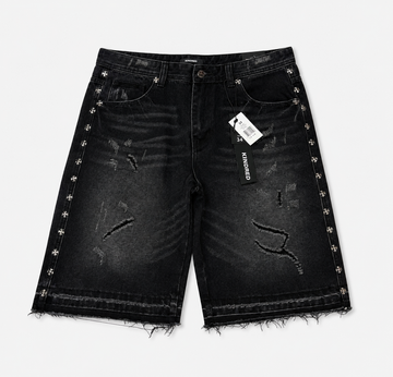 Kindred Black Distressed Denim Shorts
