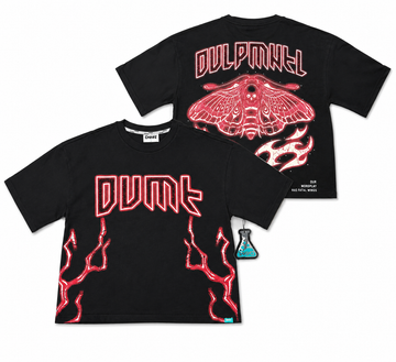 DUVIN Red Moth Graphic T-Shirt