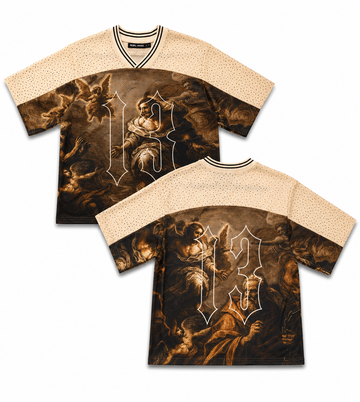 Rebel Minds “13” Baroque Mesh Jersey – Cream/Brown