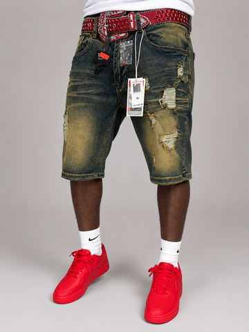 Vintage Distressed Denim Shorts