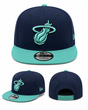 Miami Heat Navy & Aqua 9FIFTY Snapback