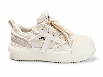 Cream Canvas Platform Sneaker