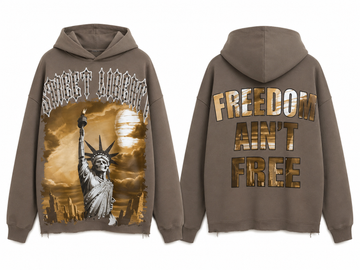 Respect Liberty Graphic Hoodie – Taupe