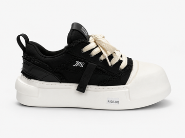 Black Canvas Platform Sneaker