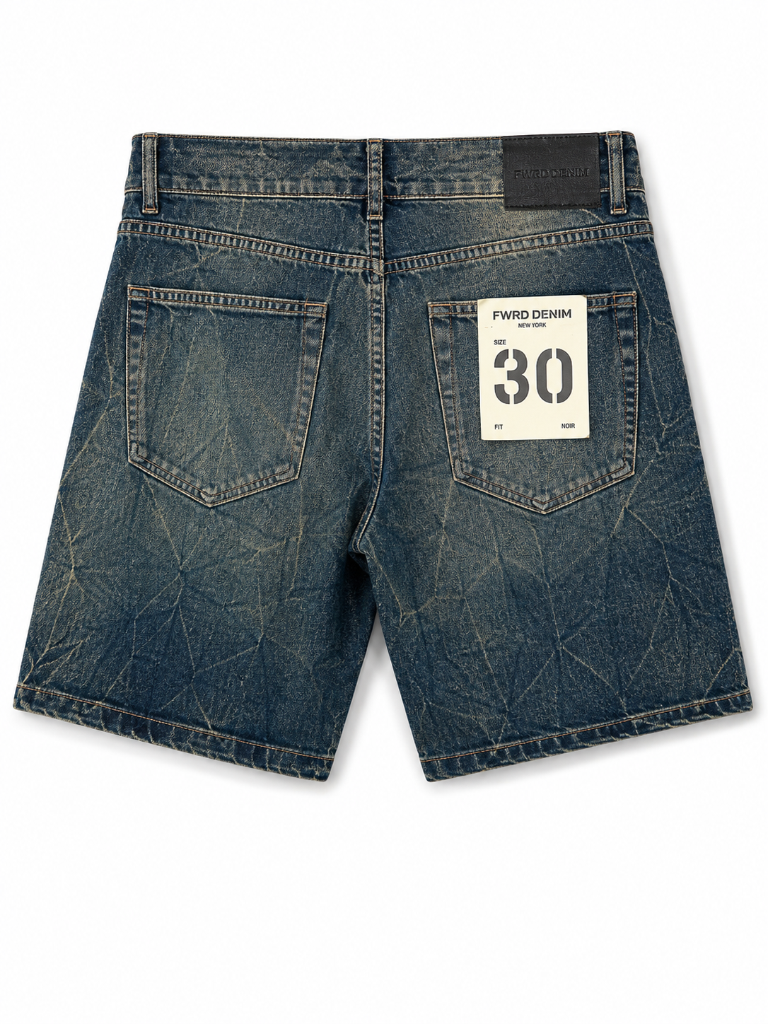 FWRD Denim Distressed Patchwork Shorts
