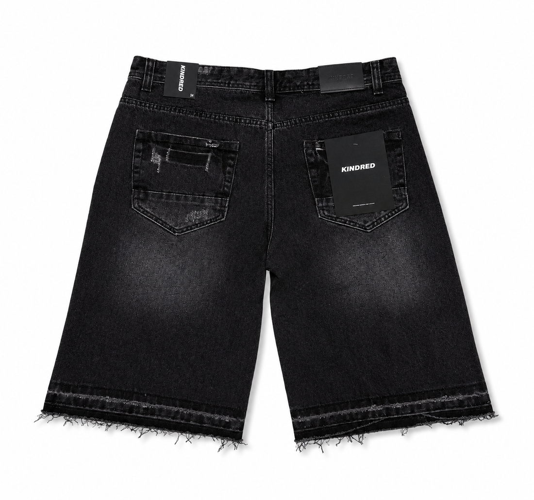 Kindred Black Distressed Denim Shorts