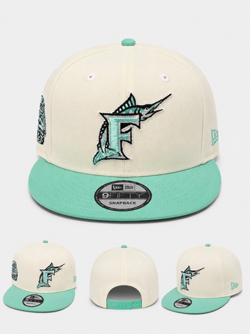 Florida Marlins Cream & Mint 9FIFTY Snapback