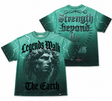 Legends Walk “The Earth” Vintage Graphic T-Shirt – Emerald Wash